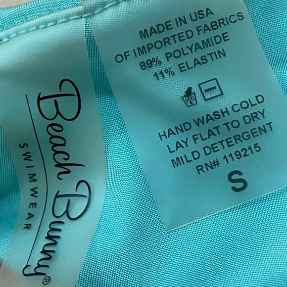 Beach Bunny Basics Bralette Bikini Top Aqua - Picture 2 of 5